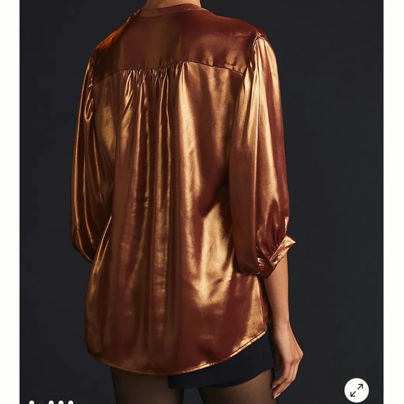 NWT Anthropologie foil blouse XS - Picture 2 of 6